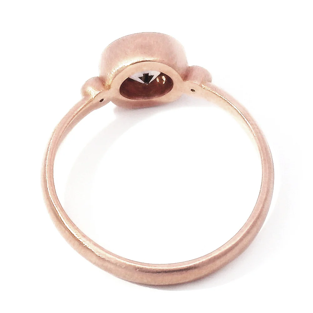 Rose Gold and Montana Sapphire Ring - "Shimmering Storm" - Image 4