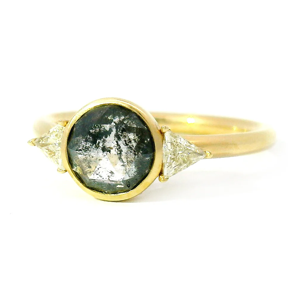 Salt and Pepper Diamond Ring- "Visions of Love" - Image 3