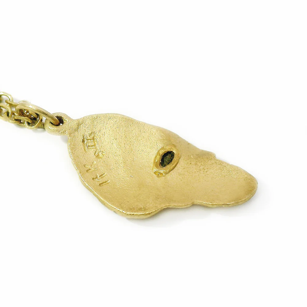 Salt & Pepper Marquise Diamond Pendant - "Goddess Face Fragment" - Image 4