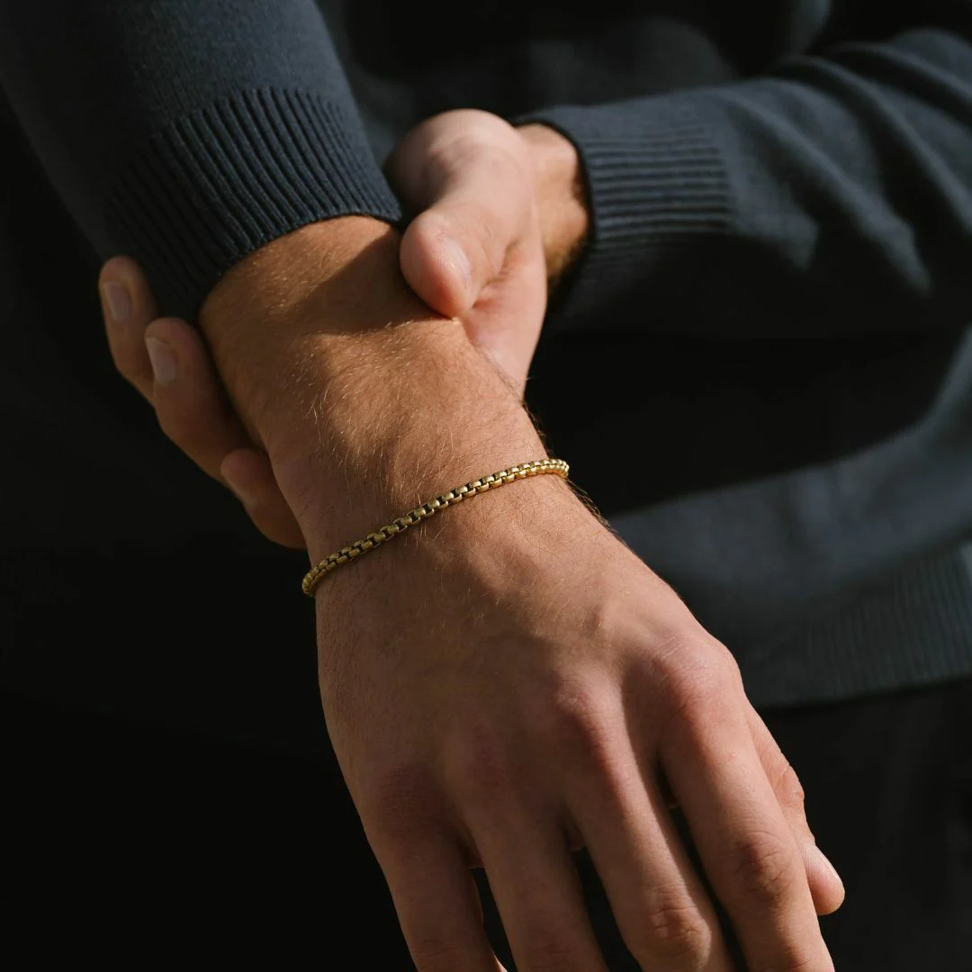 18K Gold-Plated Stainless Steel Bracelet - "Boxed" - Image 2