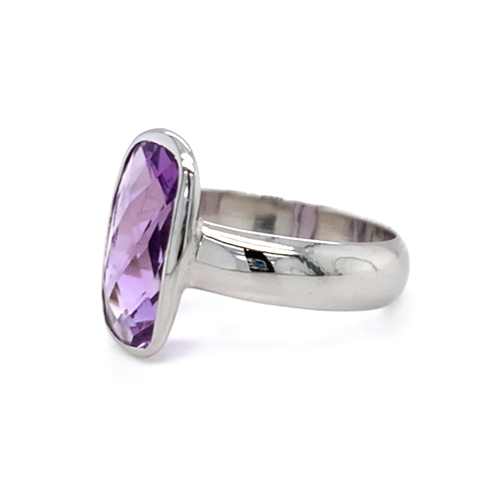 Sterling Silver & Amethyst Ring - "Thistle" - Image 2