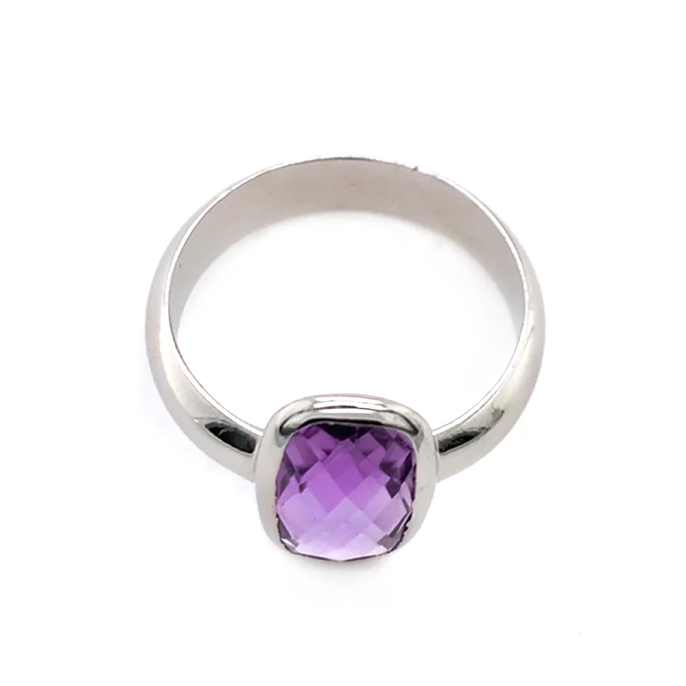 Sterling Silver & Amethyst Ring - "Thistle" - Image 3