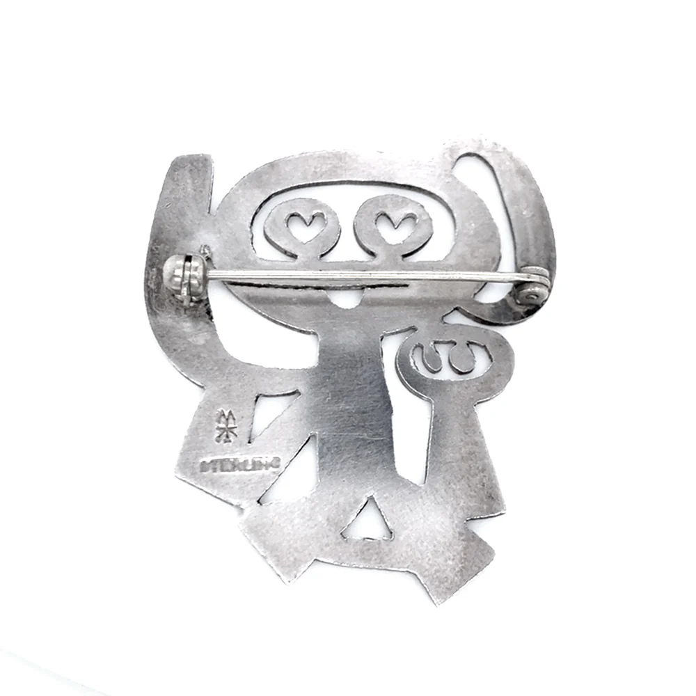 Sterling Silver Brooch - "Mom & Child" - Image 2