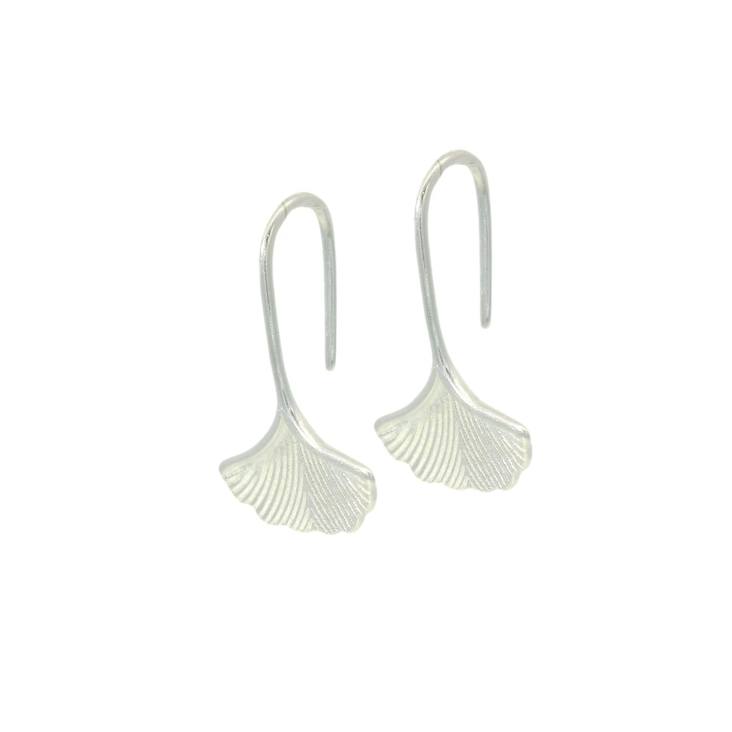 Sterling Silver Earrings - "Ginkgo" - Image 2