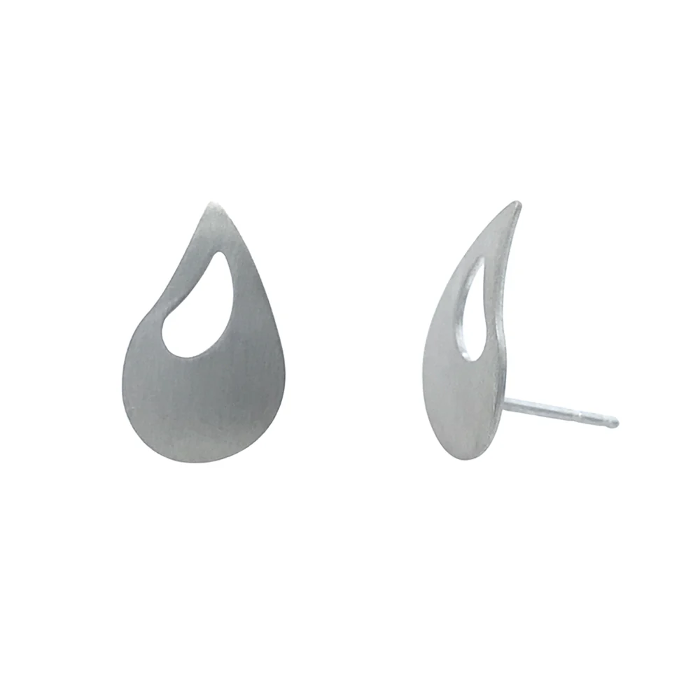 Sterling Silver Earrings - "Paisley Stud" - Image 2
