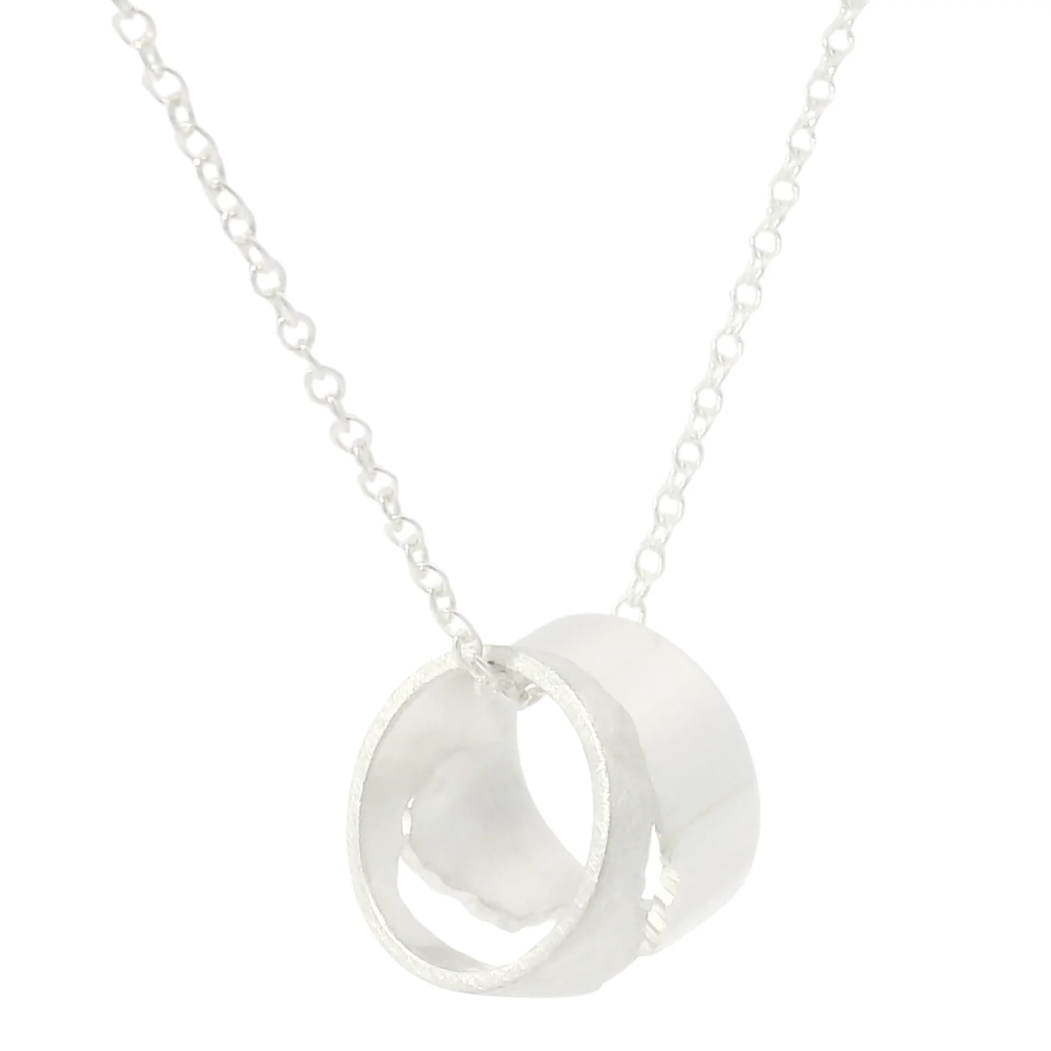 Sterling Silver Interlocking River Pendant - "Yellowstone River" - Image 5