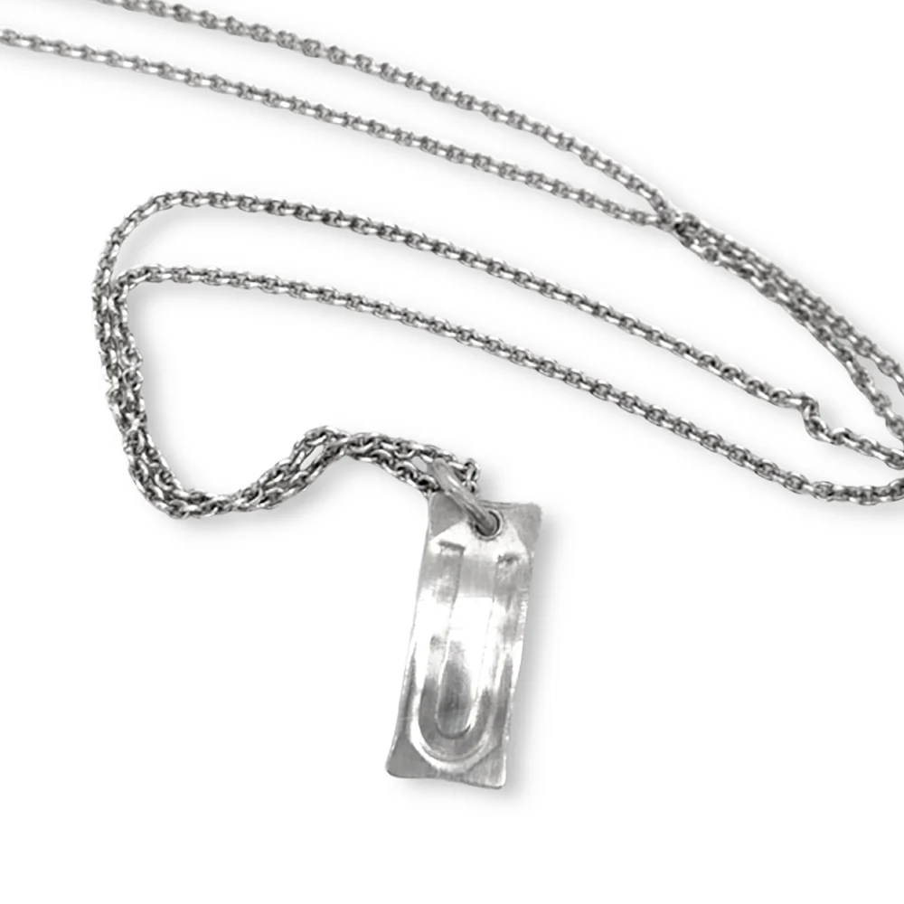 Sterling Silver Letter Charm- "U" - Image 2