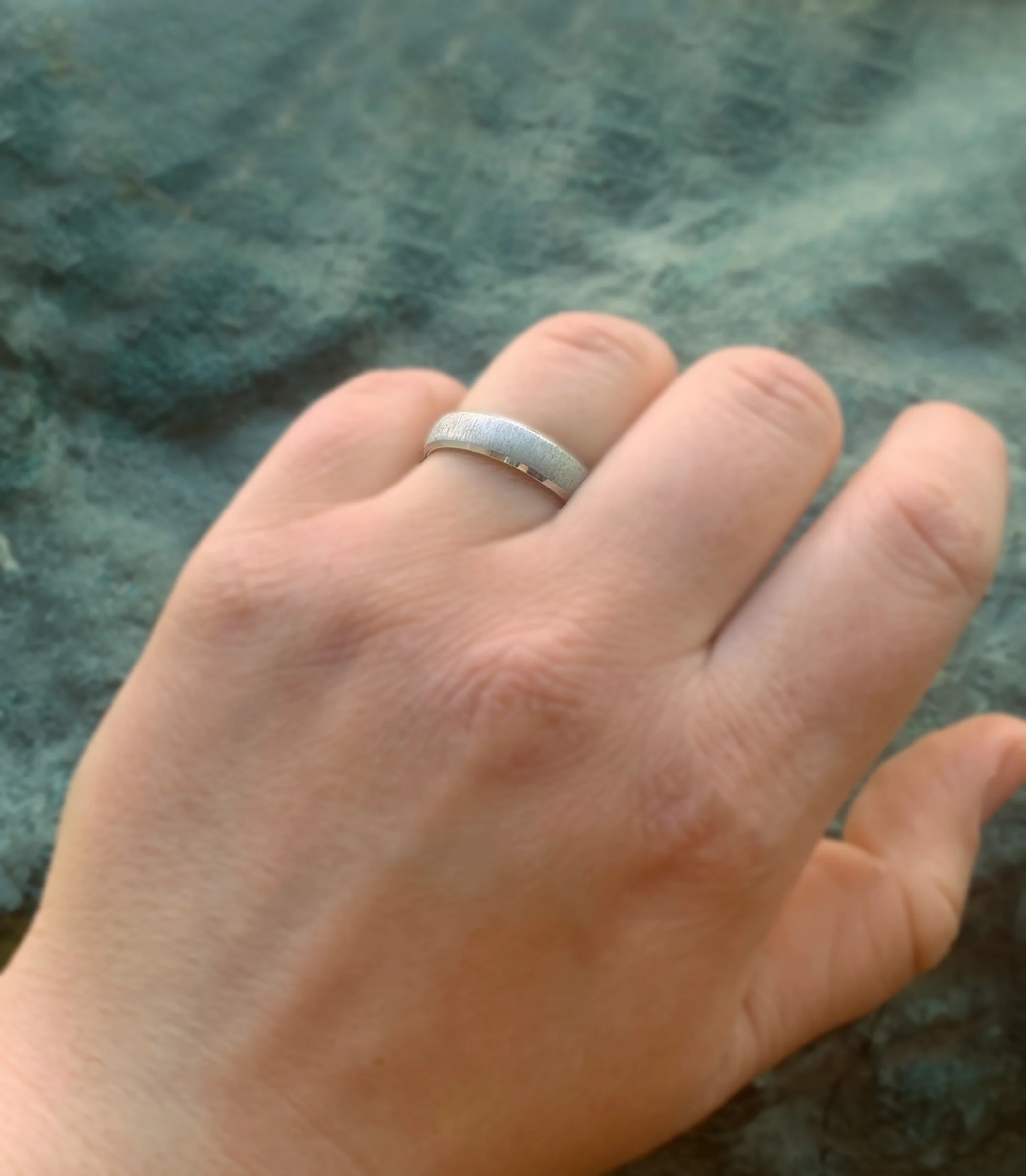 Sterling Silver Men's Band - "Homeward Bound" - Image 3