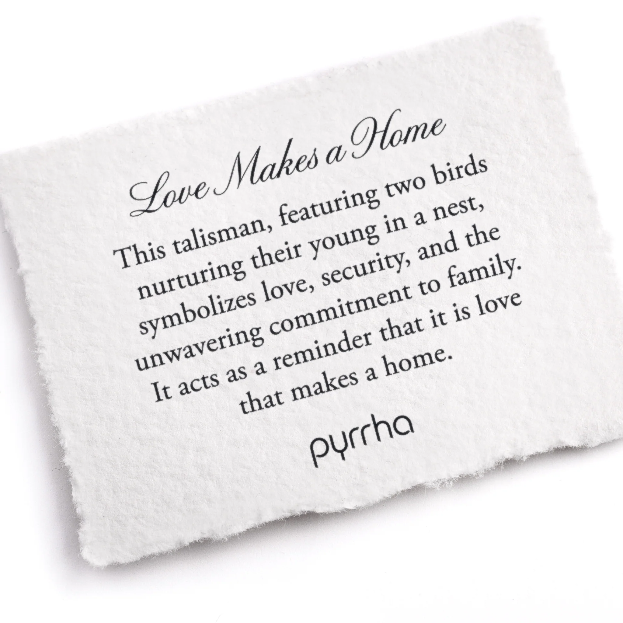 Sterling Silver Talisman Necklace - "Love Makes a Home" - Image 2