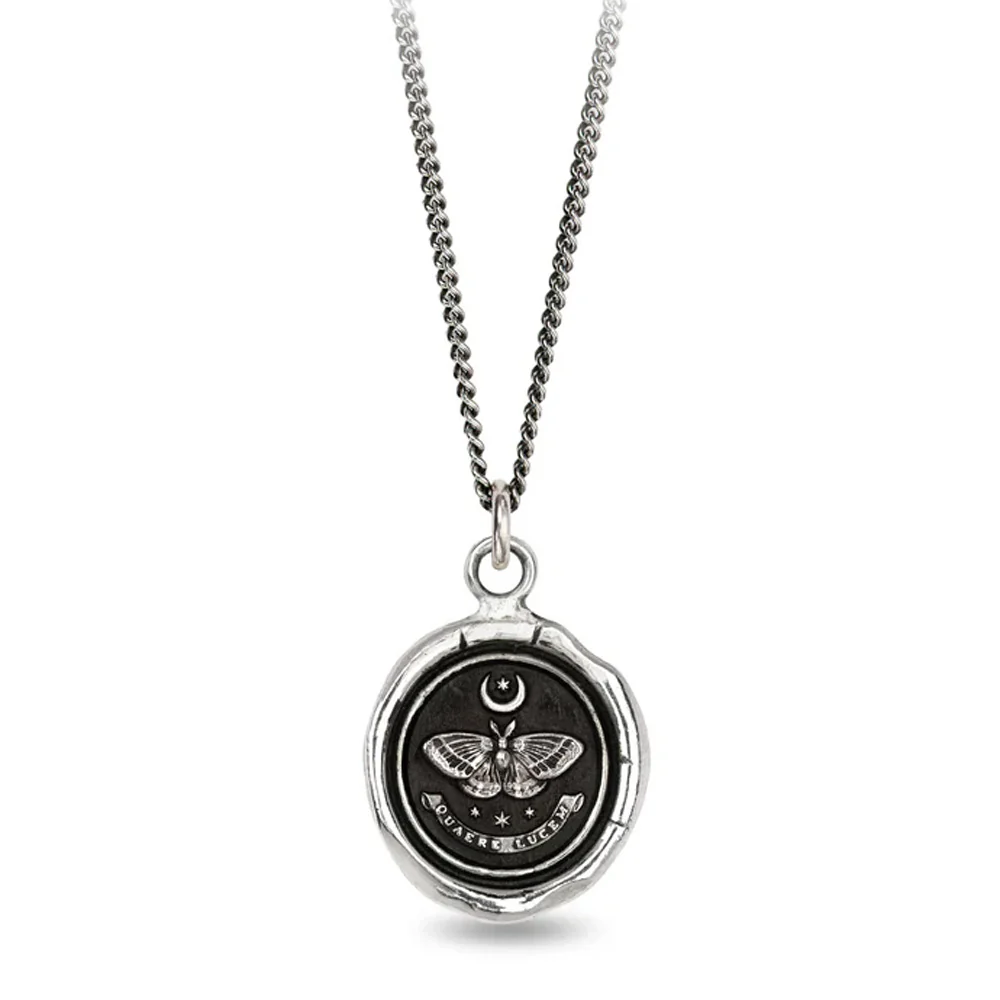 Sterling Silver Talisman Necklace - "Seek the Light"