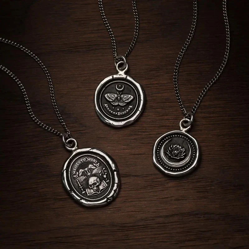 Sterling Silver Talisman Necklace - "Seek the Light" - Image 3
