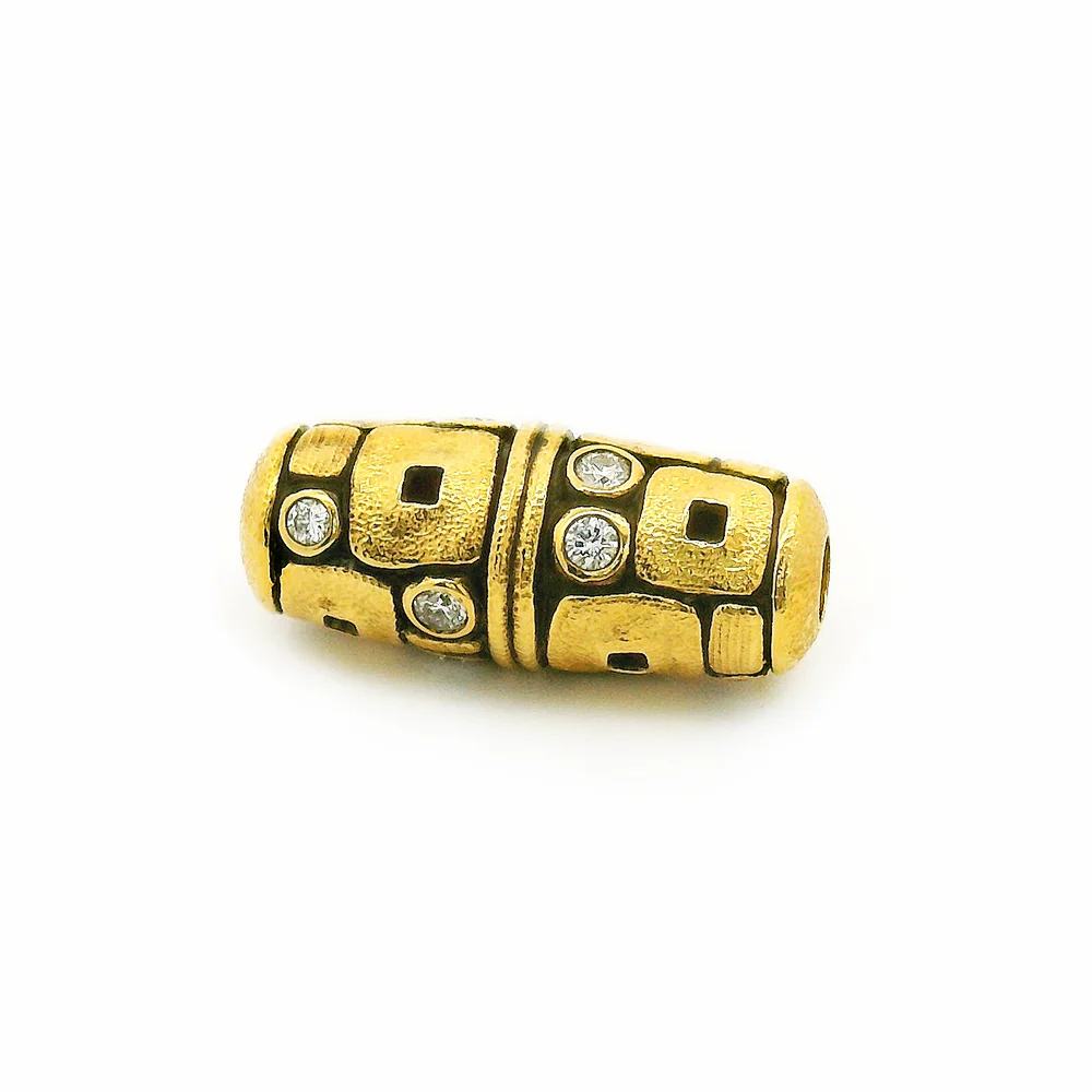 Diamond Vario Sterling Silver & Yellow Gold Necklace - "Little Windows" - Image 8