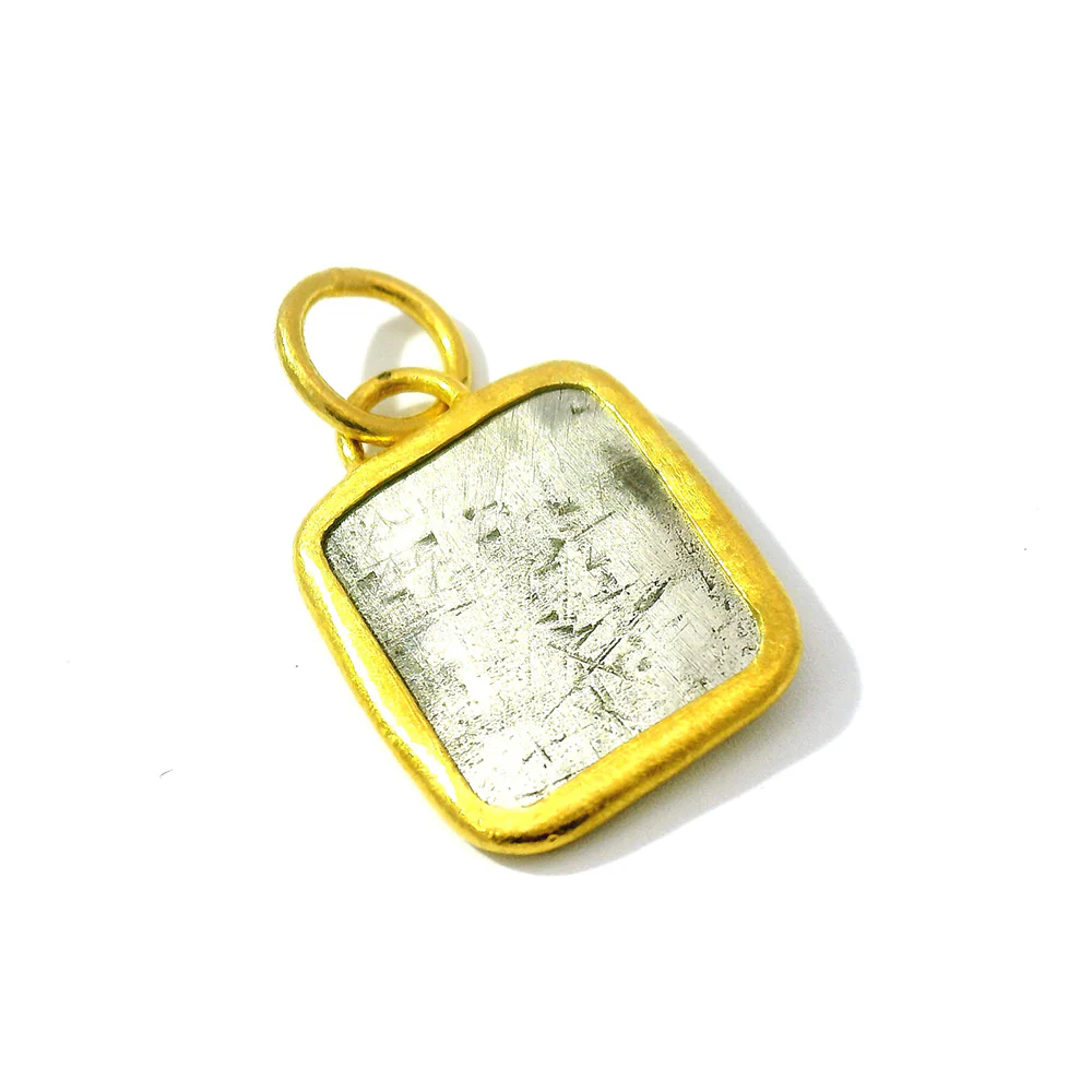 Sterling Silver & Yellow Gold Pendant - "Ancient Lion's Face" - Image 2