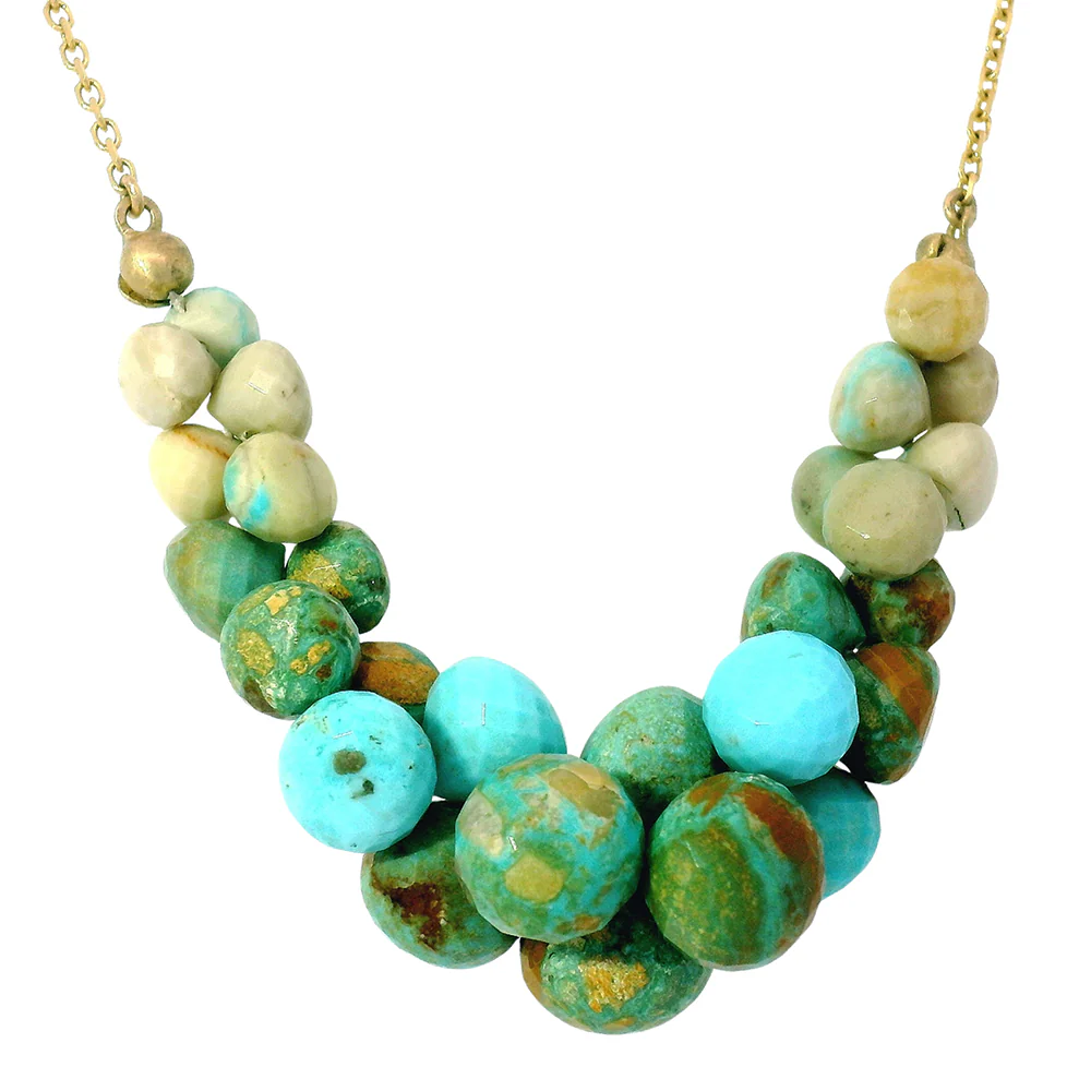 Turquoise Briolette Necklace - "Caviar Scoop" - Image 4