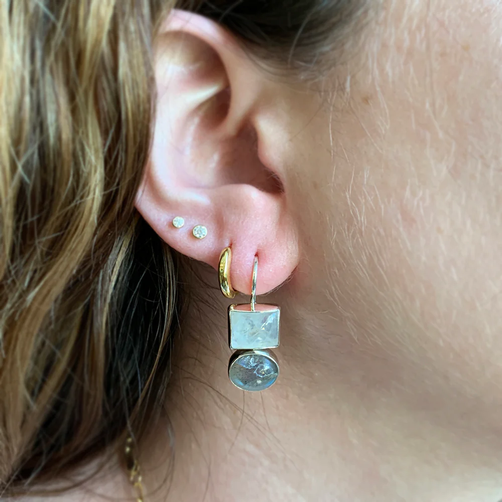 Sterling Silver & Multi-Gemstone Earrings - Image 2