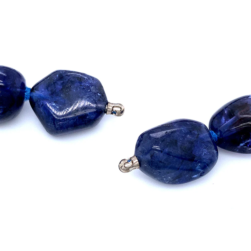 Tanzanite Beaded Necklace & Vario Clasp- "Lillies" - Image 8