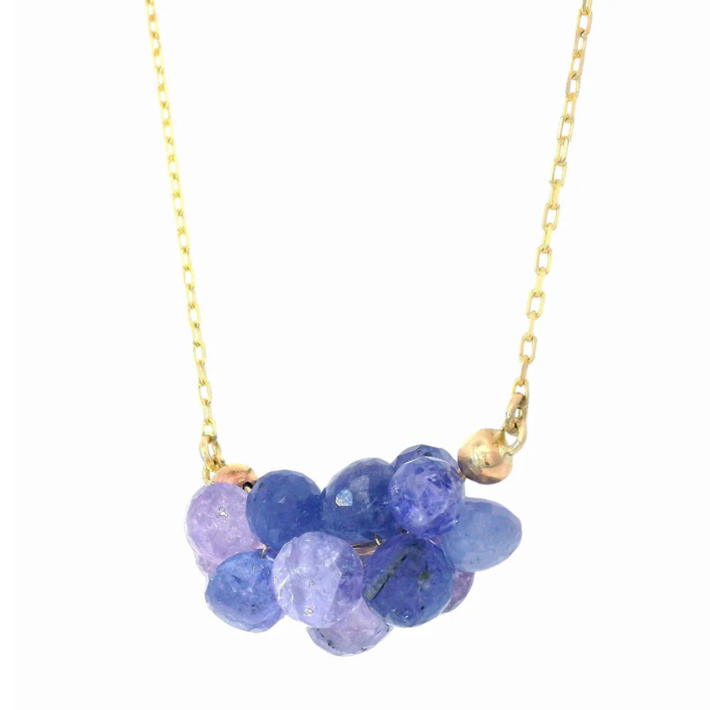 Tanzanite Briolette Cluster Necklace - "Medium Cloud" - Image 4