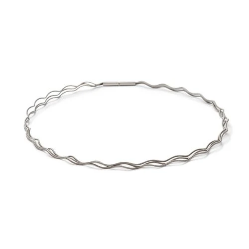 Triple Strand Stainless Steel Wave Necklace