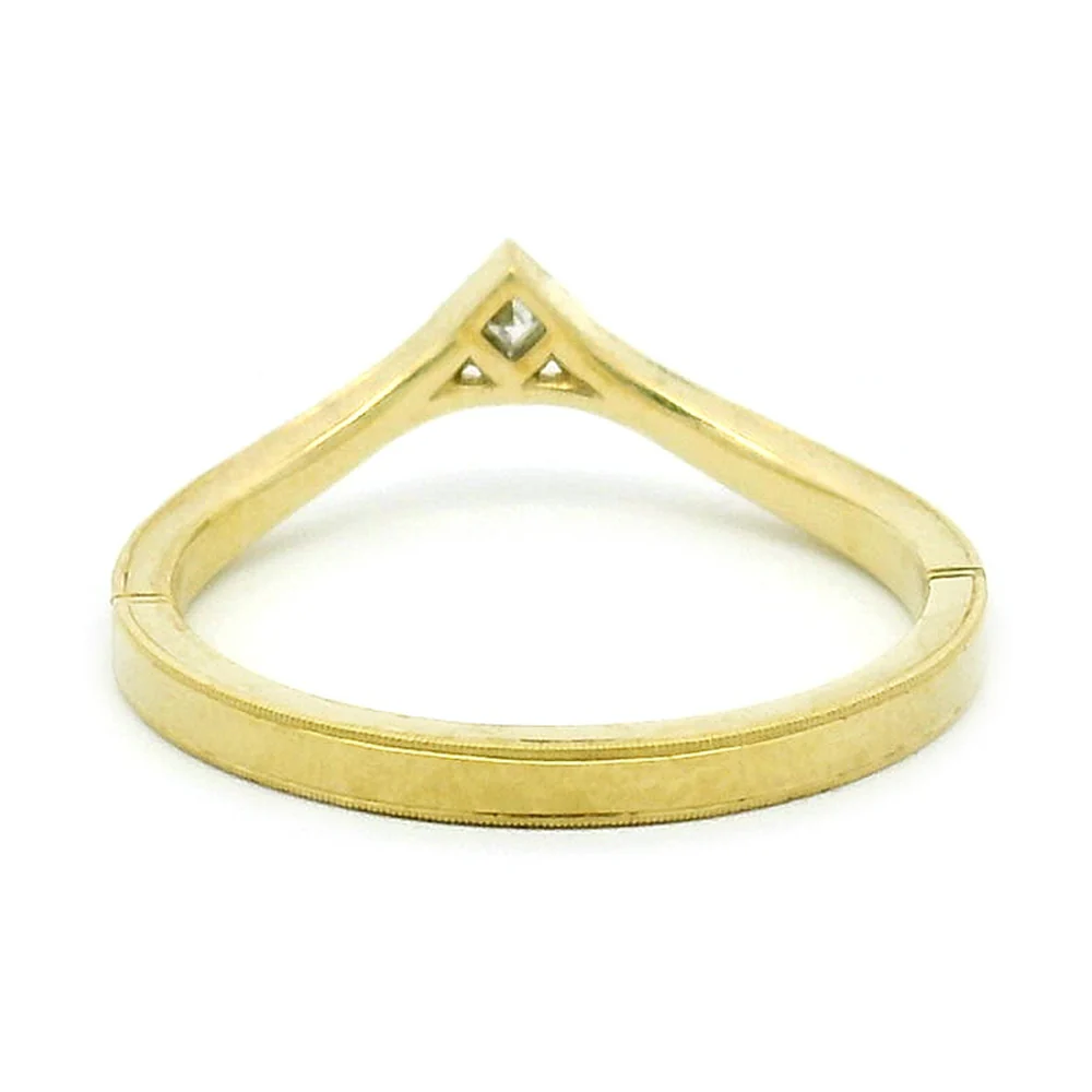Diamond Contour Wedding Band - "Twyla" - Image 6