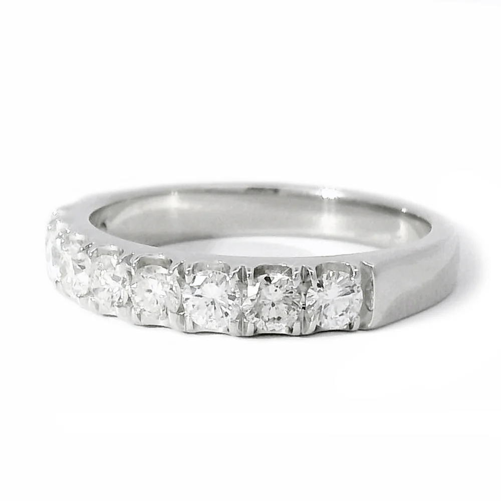 Upcycled Diamond & White Gold Band - "Thoughtful Origin" - Image 4