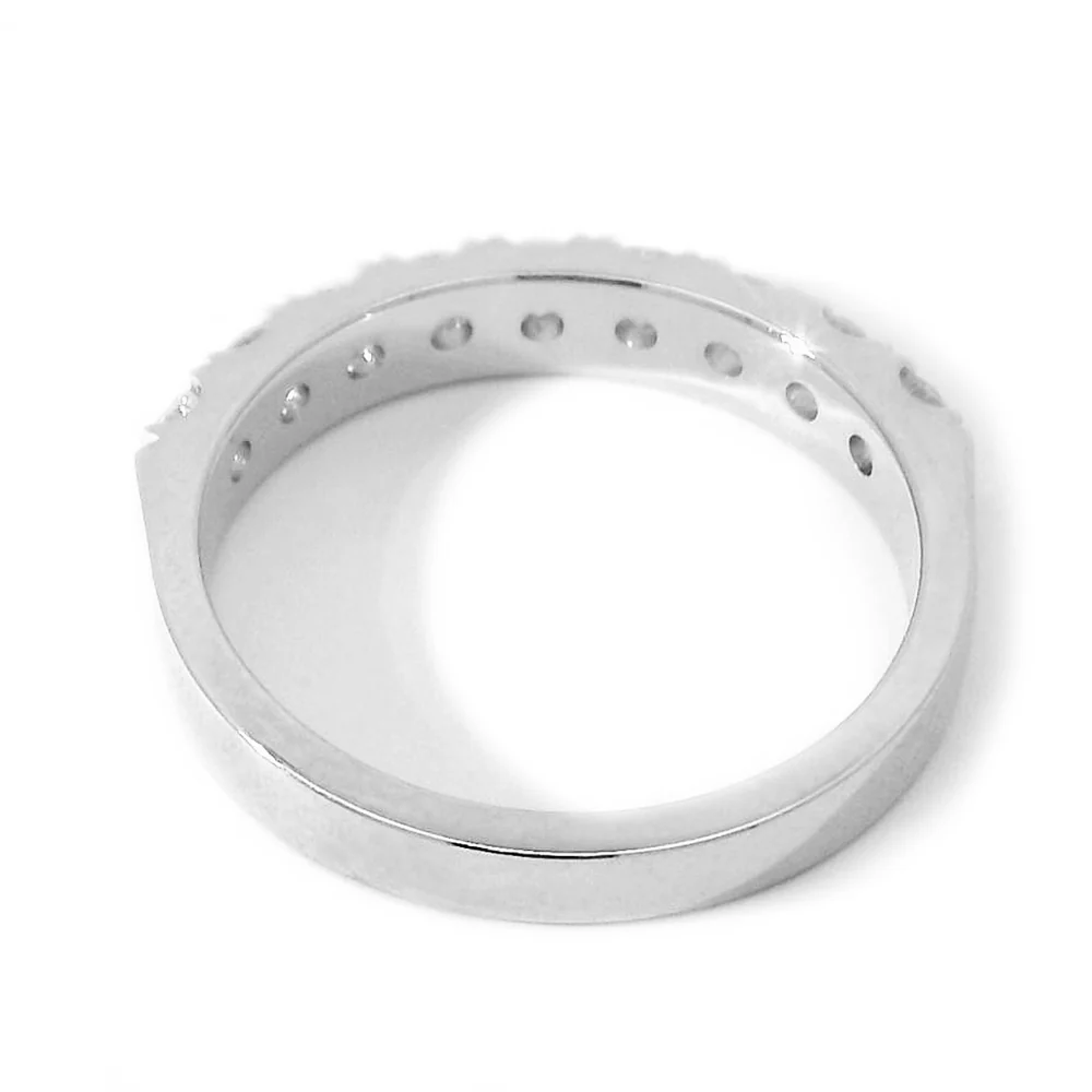 Upcycled Diamond & White Gold Band - "Thoughtful Origin" - Image 5
