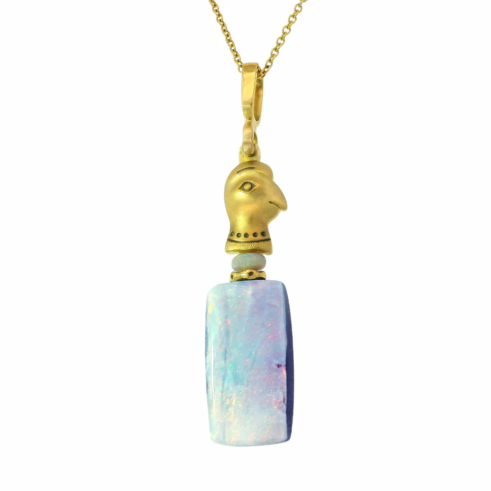 Winton Boulder Opal Necklace - "Fable Animals & Strange Characters" - Image 2