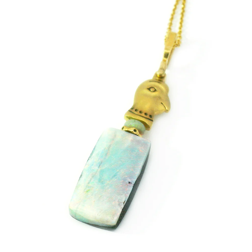 Winton Boulder Opal Necklace - "Fable Animals & Strange Characters" - Image 3