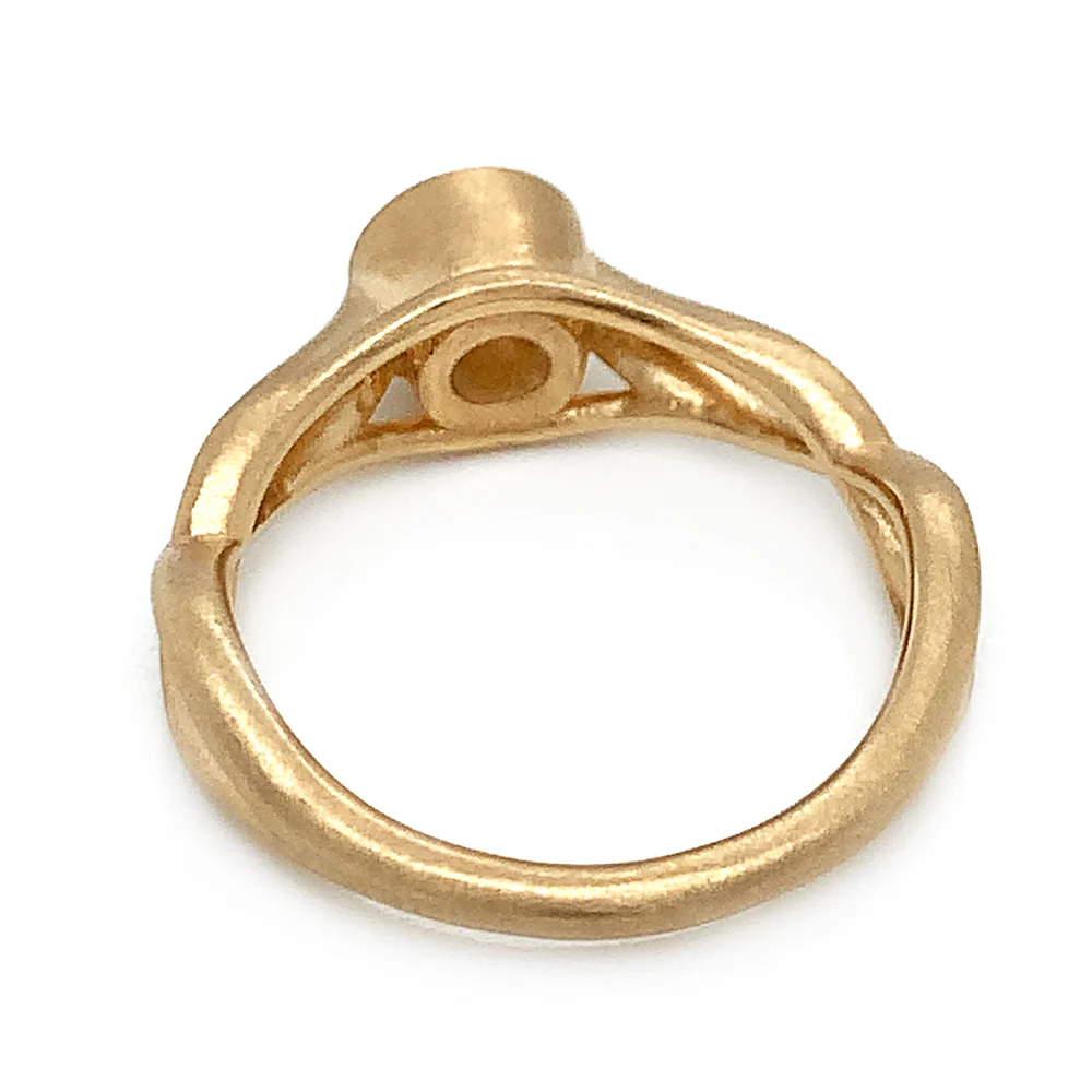 Yellow Gold Diamond Engagement Ring - "Summer Vines" - Image 5