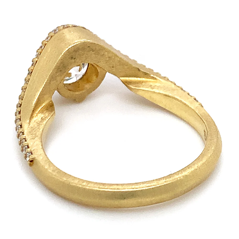 Lab Grown & Natural Diamond Ring - "Graceful Arc" - Image 12