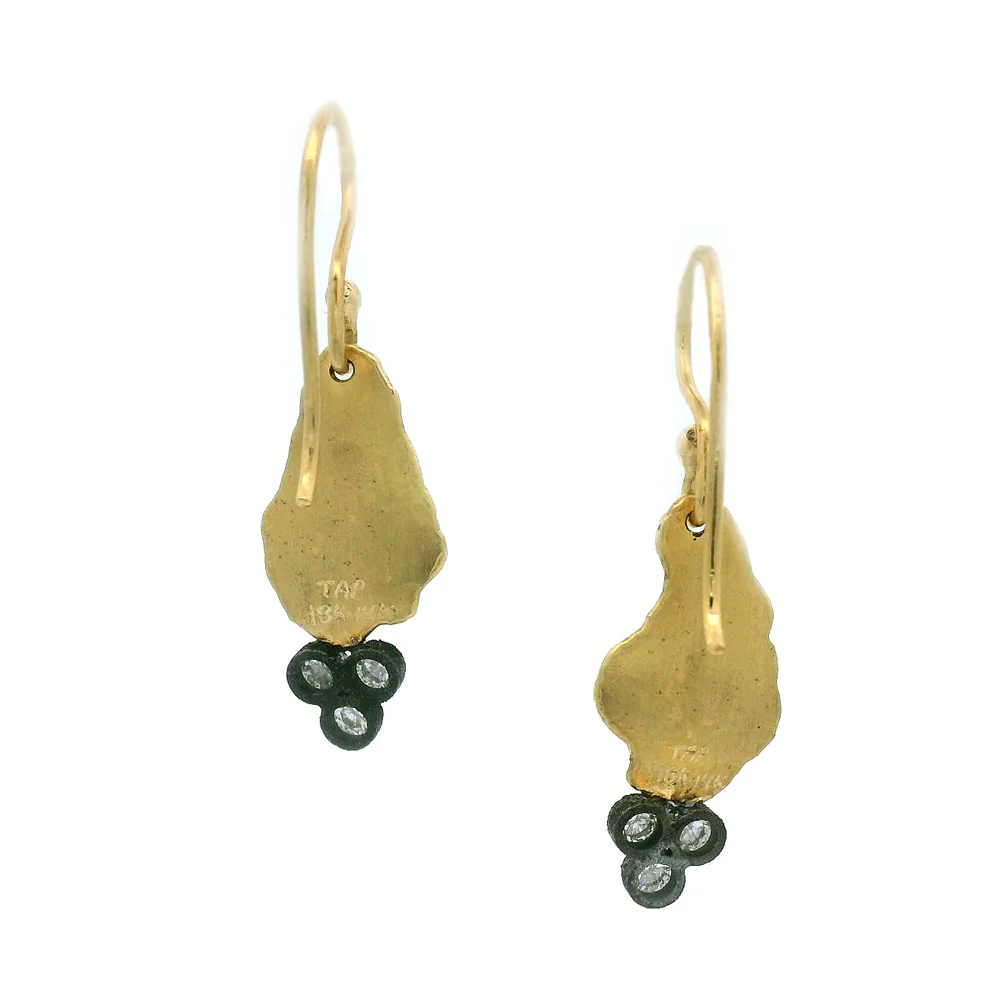Inverted Diamond Dangle Earrings - "Bekimi" - Image 2