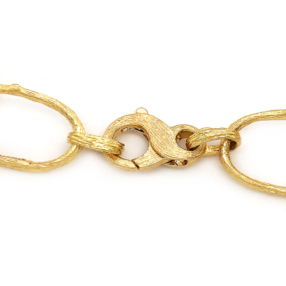 Yellow Gold Link Bracelet "Olive Branch" - Image 3