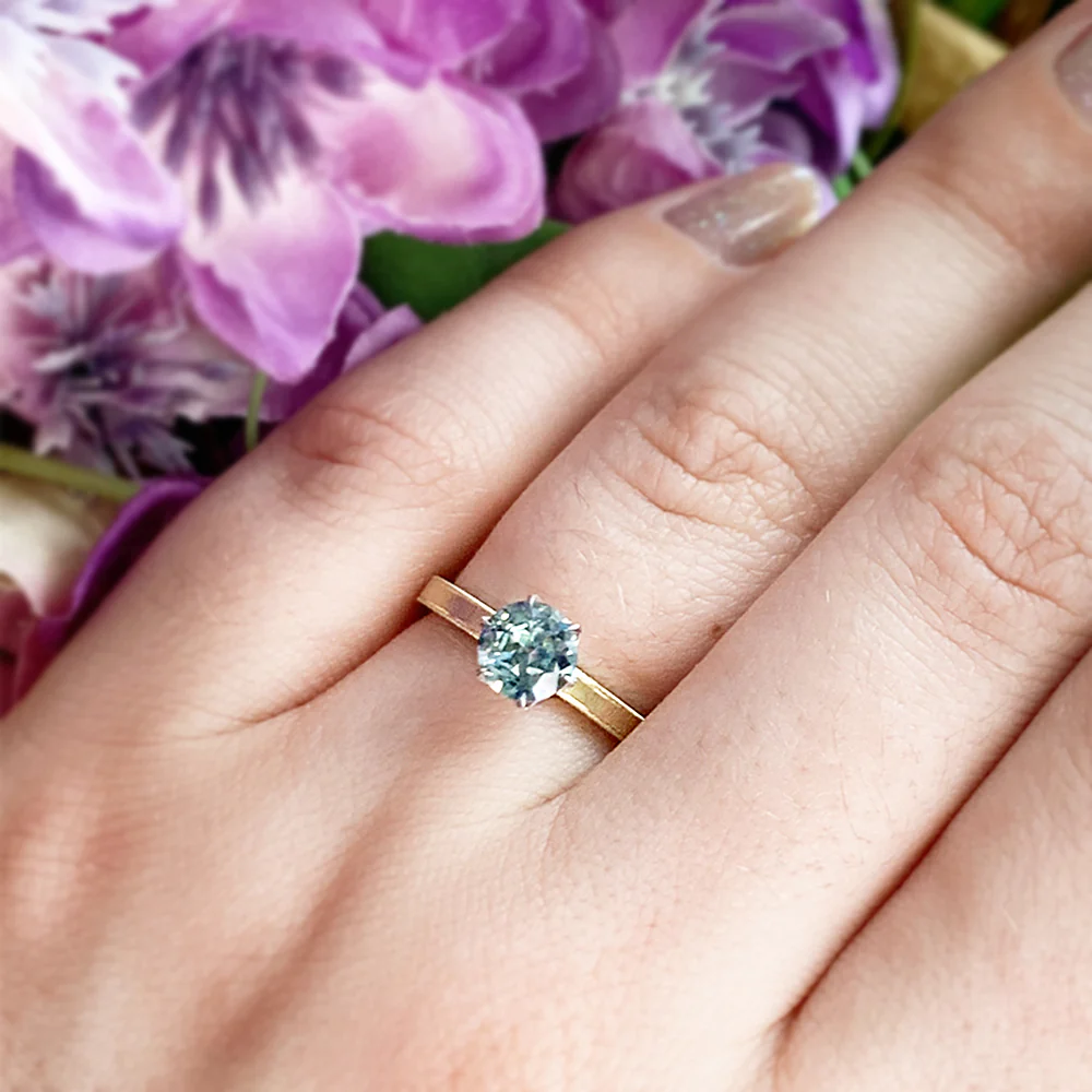 Montana Sapphire Engagement Ring - "Grace Solitaire" - Image 6