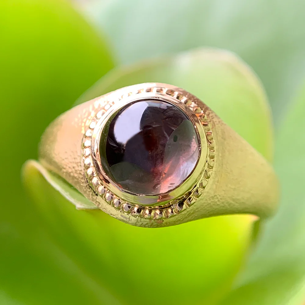 Yellow Gold & Montana Sapphire Ring - "Battle Royale" - Image 2