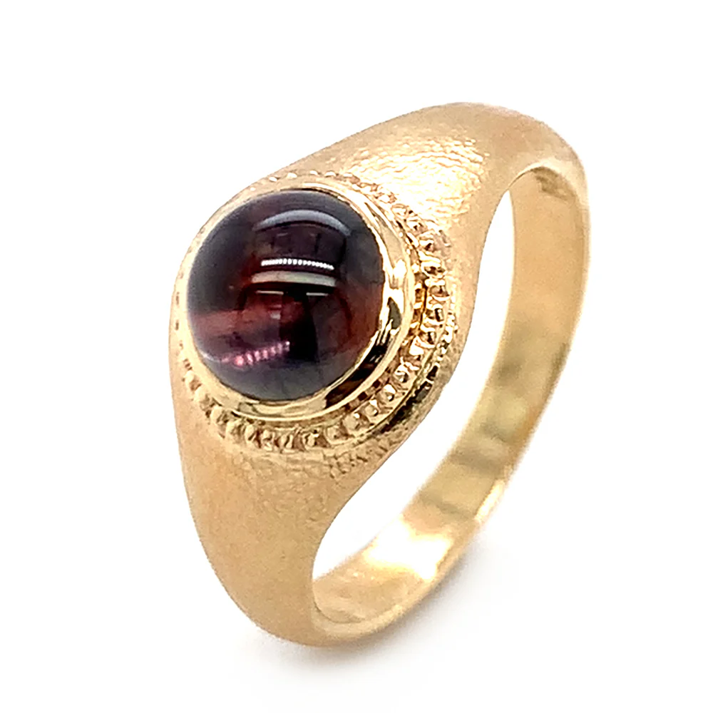Yellow Gold & Montana Sapphire Ring - "Battle Royale" - Image 5