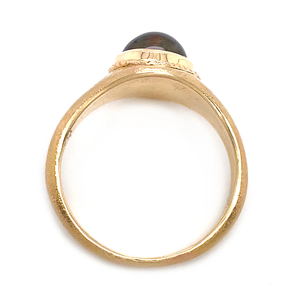 Yellow Gold & Montana Sapphire Ring - "Battle Royale" - Image 6