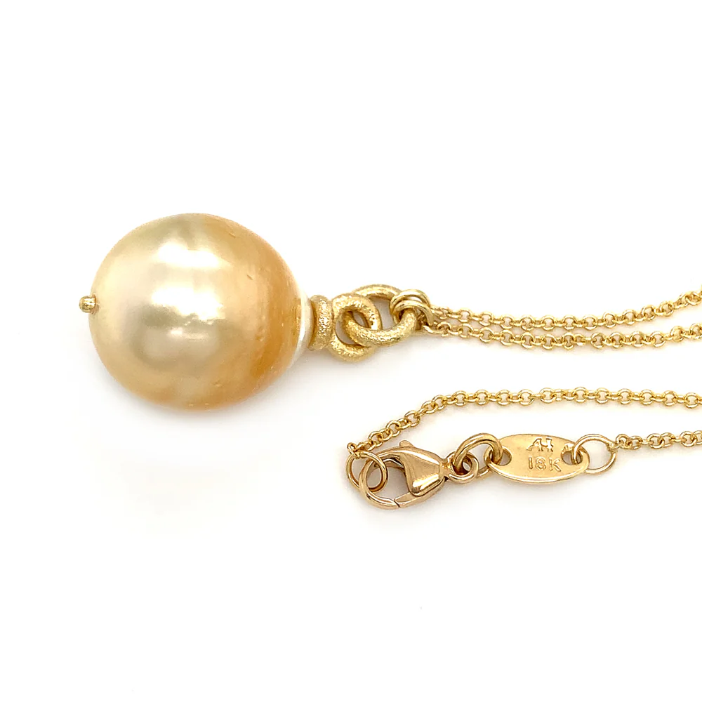 South Sea Pearl Gold Necklace - "Cordeila" - Image 4