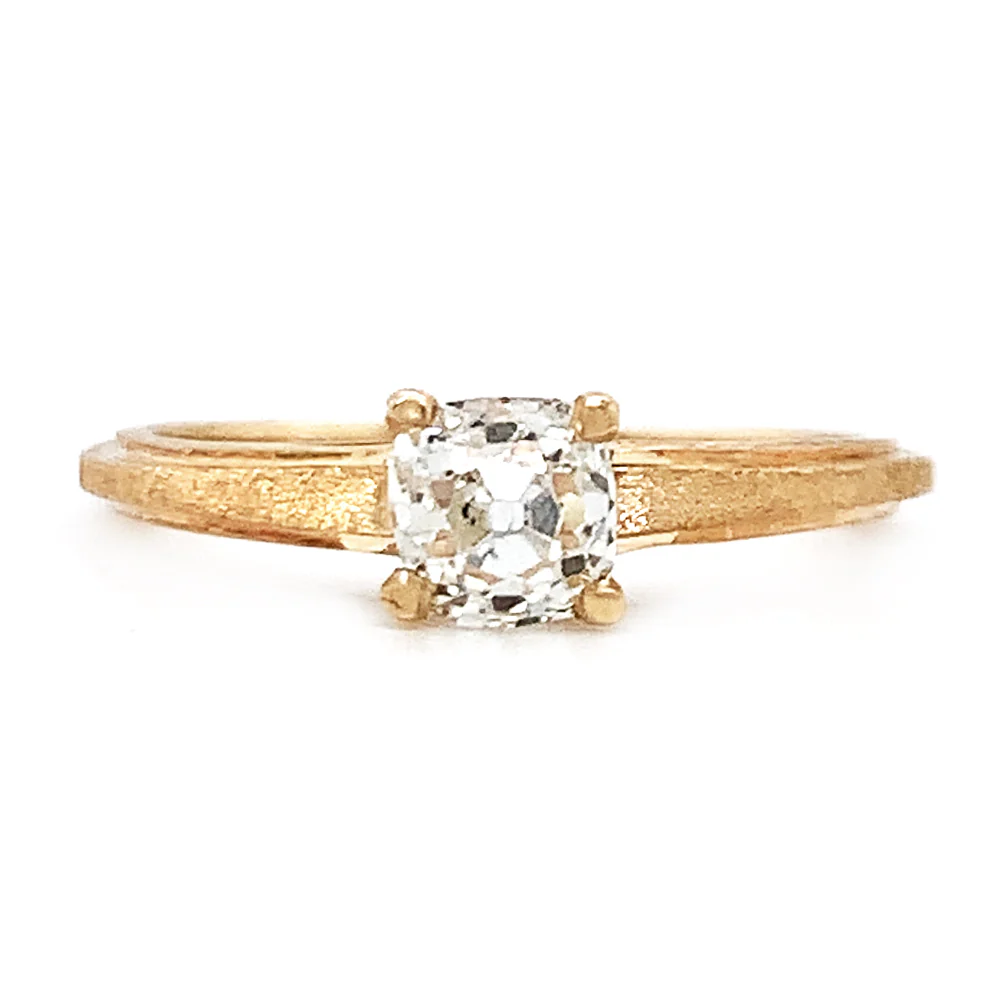 Peruzzi Diamond Yellow Gold Solitaire Ring - "Timeless Treasure"