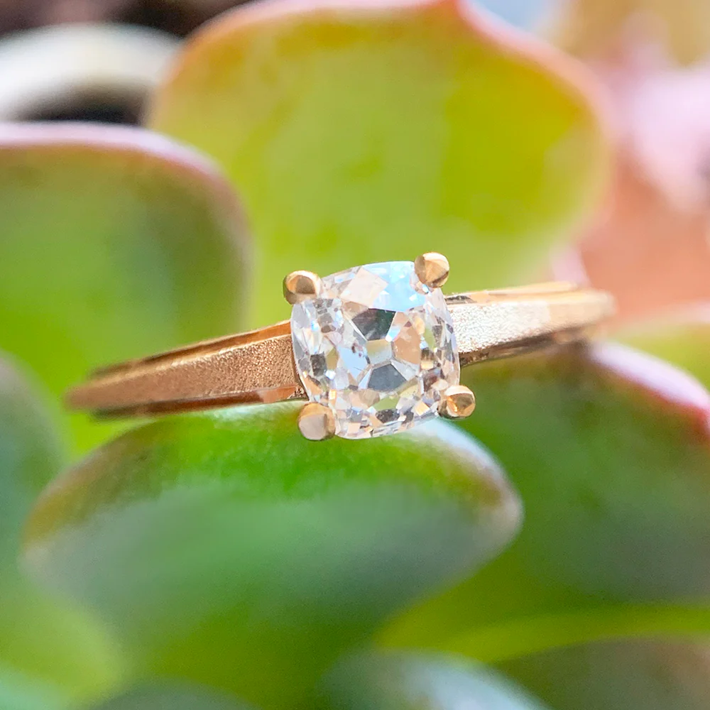 Peruzzi Diamond Yellow Gold Solitaire Ring - "Timeless Treasure" - Image 2