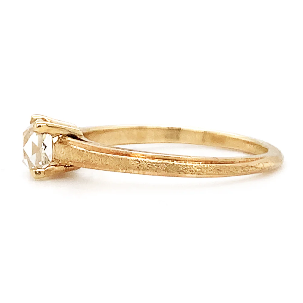 Peruzzi Diamond Yellow Gold Solitaire Ring - "Timeless Treasure" - Image 5