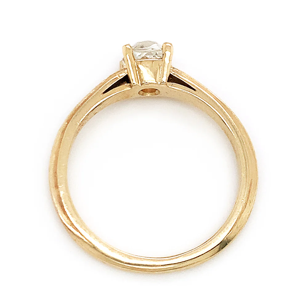 Peruzzi Diamond Yellow Gold Solitaire Ring - "Timeless Treasure" - Image 6
