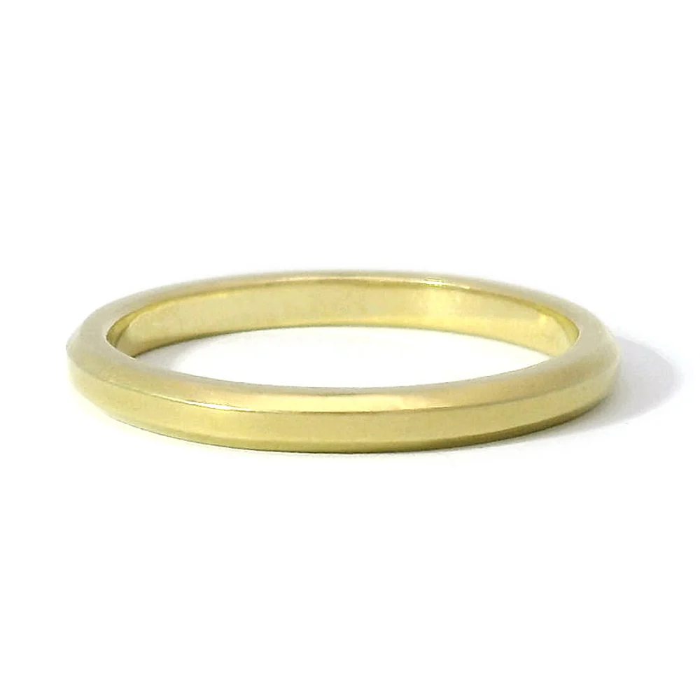 Yellow Gold  Wedding Band - "Hana" - Image 3