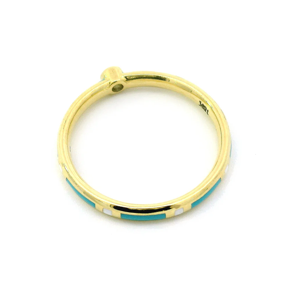 Yogo Sapphire & Enamel Band - "Rock Candy" - Image 4